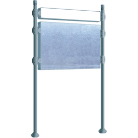 Panell d'anunci lliure amb rètol d'alç 870 x 1225 mm